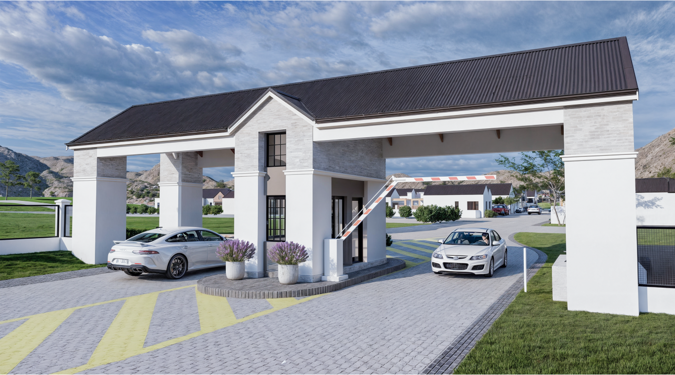 Estate Entrance Gate Front View