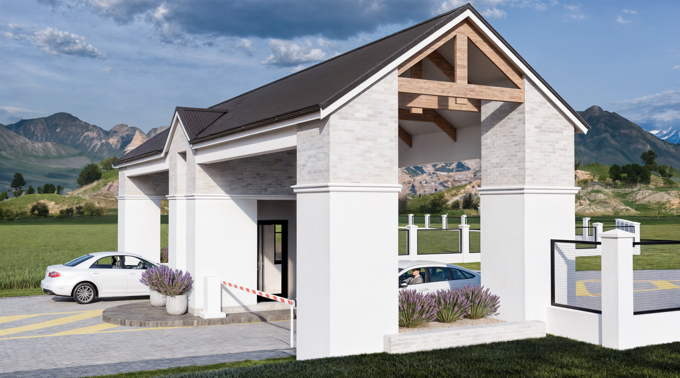 Estate Entrance Gate Perspective